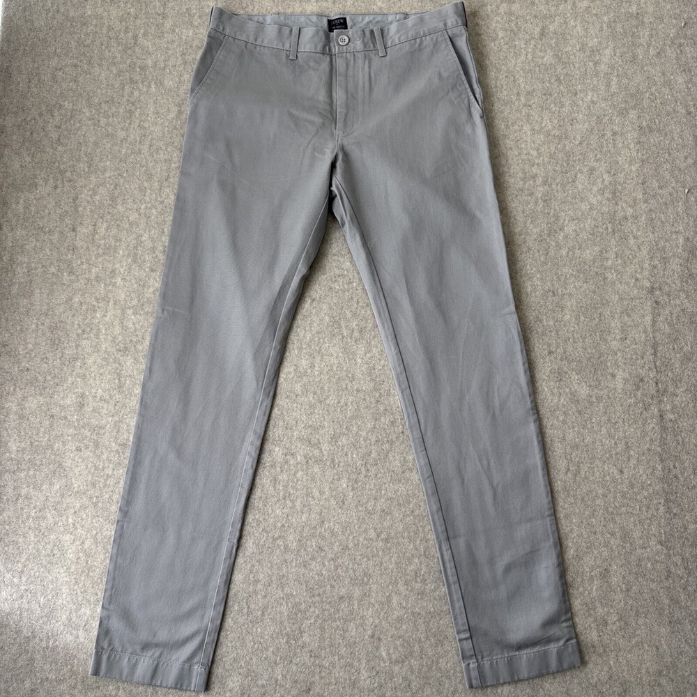 J.Crew The Driggs skinny Chino Pants Mens 32x34 Grey Cotton